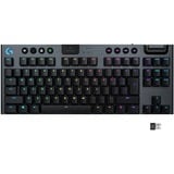 Logitech G915 TKL LIGHTSPEED Wireless RGB Mechanical Gaming Keyboard Zwart, GL Tactile, US International, TKL, LIGHTSYNC RGB