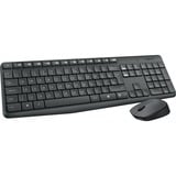 Logitech MK235 Wireless Keyboard en Mouse, desktopset Zwart, US-International