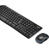 Logitech MK270 draadloze desktopset Zwart, BE lay-out (AZERTY), Rubberdome
