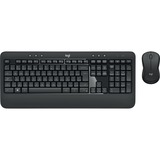 Logitech MK540 Advanced - Draadloze toetsenbord- en muiscombinatie, desktopset Donkergrijs, BE Lay-out, 1000 dpi