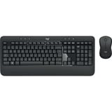 Logitech MK540 Advanced draadloze desktopset Donkergrijs, BE lay-out (AZERTY), 100%, 1000 dpi