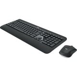 Logitech MK540 Advanced draadloze desktopset Donkergrijs, BE lay-out (AZERTY), 100%, 1000 dpi