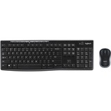 Logitech Wireless Combo MK270, desktopset Zwart, BE Lay-out, Rubberdome