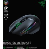 Razer Basilisk Ultimate Gaming Mouse Zwart, 800 - 20.000 dpi, RGB led, incl. Razer Mouse Dock