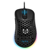 Sharkoon Light² 200 gaming muis Zwart, 50 - 16.000 dpi, RGB leds