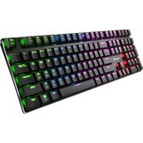 Sharkoon PureWriter RGB, Gaming toetsenbord Zwart, BE Lay-out, Kailh Choc Low Profile Blue, RGB leds