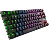 Sharkoon PureWriter TKL RGB, gaming toetsenbord Zwart, BE Lay-out, Kailh Choc Low Profile Red, RGB leds, TKL
