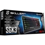 Sharkoon Skiller Mech SGK3, gaming toetsenbord Zwart, BE Lay-out, Kailh Red, RGB leds