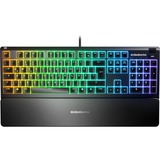 SteelSeries Apex 3 RGB gaming toetsenbord Zwart, FR lay-out (AZERTY), SteelSeries Whisper-Quiet, 100%