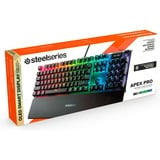 SteelSeries Apex Pro, gaming toetsenbord Zwart, FR lay-out, SteelSeries OmniPoint, RGB leds