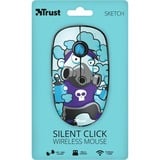 Trust Sketch Silent Click Wireless Mouse - blue Blauw, 23335, 1600 dpi