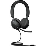 Jabra Evolve2 40 on-ear headset Zwart, USB-C, Microsoft Teams