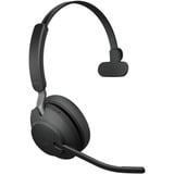 Jabra Evolve2 65, MS Mono on-ear headset Zwart, Microsoft Teams, Bluetooth