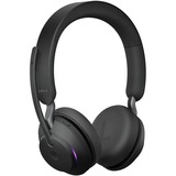 Jabra Evolve2 65, MS Stereo on-ear headset Zwart, Microsoft Teams, Bluetooth, Inclusief laadstation