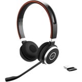 Jabra Evolve 65 MS Duo on-ear headset Zwart/zilver, Bluetooth