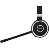 Jabra Evolve 65 MS Duo on-ear headset Zwart/zilver, Bluetooth