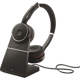 Jabra Evolve 75 MS Duo on-ear headset Zwart, Inclusief Laadstation