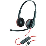 Plantronics Blackwire 3220 duo USB-A headset Zwart