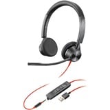 Plantronics Blackwire C3325 on-ear headset Zwart, USB-A