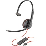 Plantronics PLAN Blackwire 3210 mon USB-C headset Zwart