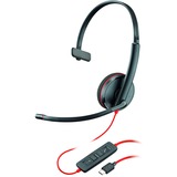 Plantronics PLAN Blackwire 3210 mon USB-C on-ear headset Zwart