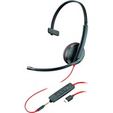 Plantronics PLAN Blackwire 3215 mon USB-C on-ear headset Zwart
