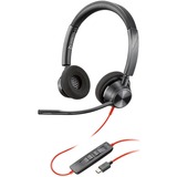 Plantronics PLAN Blackwire C3320-M USB-C bin headset Zwart