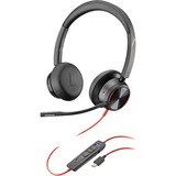 Plantronics PLAN Blackwire C8225-M USB-A ANC bin on-ear headset Zwart