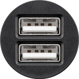 goobay Dual USB autolader Zwart, 2x USB-A