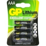 GP Batteries Primary Lithium 24LF batterij Zwart, 4 stuks