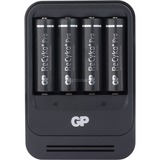 GP Batteries Snellader PB570 + 4 AA ReCyko+ Pro batterijen oplader Zwart
