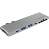 ICY BOX IB-DK4037-2C dockingstation Zilver