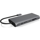 ICY BOX IB-DK4050-CPD dockingstation Antraciet