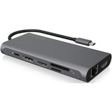 ICY BOX IB-DK4050-CPD dockingstation Antraciet