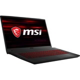 MSI GF75 Thin 10SCXR-243BE, 17.3" laptop Zwart, AZERTY, 512 GB + 1 TB, GTX 1650, WIn 10, 144 Hz