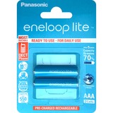 Panasonic Pana Eneloop Micro 550mA 2x AAA oplaadbare batterij blauw