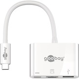 goobay USB-C > HDMI + PD usb-hub Wit, 0,15 meter