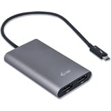 i-tec Thunderbolt 3 naar 2x DisplayPort adapter Zwart