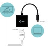 i-tec USB-C 3.2 Gen 2 naar HDMI adapter Zwart, 0,15 meter, 4K 60Hz