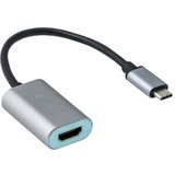 i-tec USB-C 3.2 Gen 2 naar HDMI adapter Zwart/zilver, 0,15 meter, 4K 60Hz