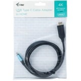 i-tec USB-C 3.2 Gen 2 naar HDMI adapterkabel Zwart, 1,5 meter, 4K 60 Hz