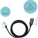 i-tec USB-C 3.2 Gen 2 naar HDMI adapterkabel Zwart, 1,5 meter, 4K 60 Hz