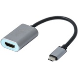 i-tec USB-C > Metal HDMI adapter Zwart/zilver, 0,15 meter, 4K 60Hz