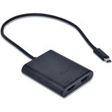 i-tec USB-C naar Dual HDMI 4K adapter Zwart