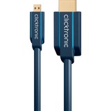 Clicktronic Micro HDMI > HDMI A adapter Donkerblauw, 5 meter