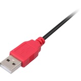 DeLOCK 2x USB-A 2.0 male > USB mini 5-Pin splitterkabel Zwart/rood, 1 meter