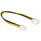 DeLOCK 4-pin ATX12V (male) naar 4-pin 5,25" (male) voedingskabel 30 centimeter