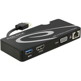 DeLOCK Adapter USB 3.0 > HDMI / VGA + Gigabit LAN + USB 3.0 Zwart