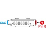 DeLOCK Connector SATA 6 Gb/s 8 pin power stekker Geel
