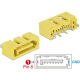 DeLOCK Connector SATA 6 Gb/s plug 8 pin power stekker Geel